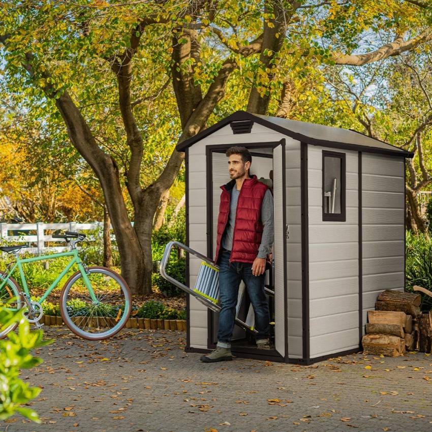 Keter - Abri de jardin Boîte en résine PVC 130x192x198cm ResinBox - Image 5