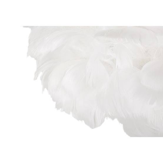 Lampadaire Imitation Plume "Slim" 170cm Or & Blanc - Image 3