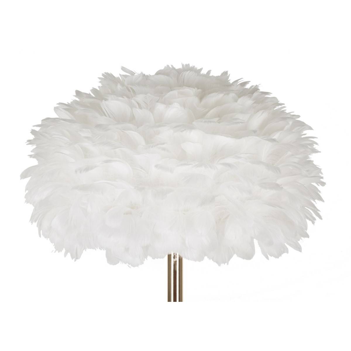Lampadaire Imitation Plume "Slim" 170cm Or & Blanc - Image 2
