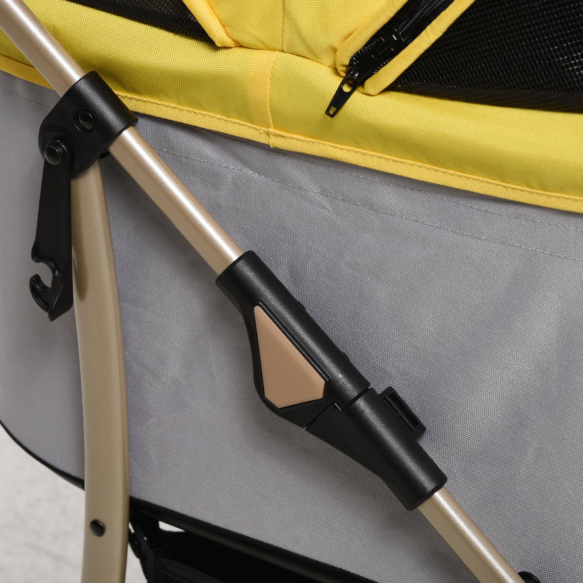 PANGIVO - Chariot pour chien 2-en-1, tissu Oxford, jaune, 82 x 49.5 x 98 cm - PANGIVO - Image 8