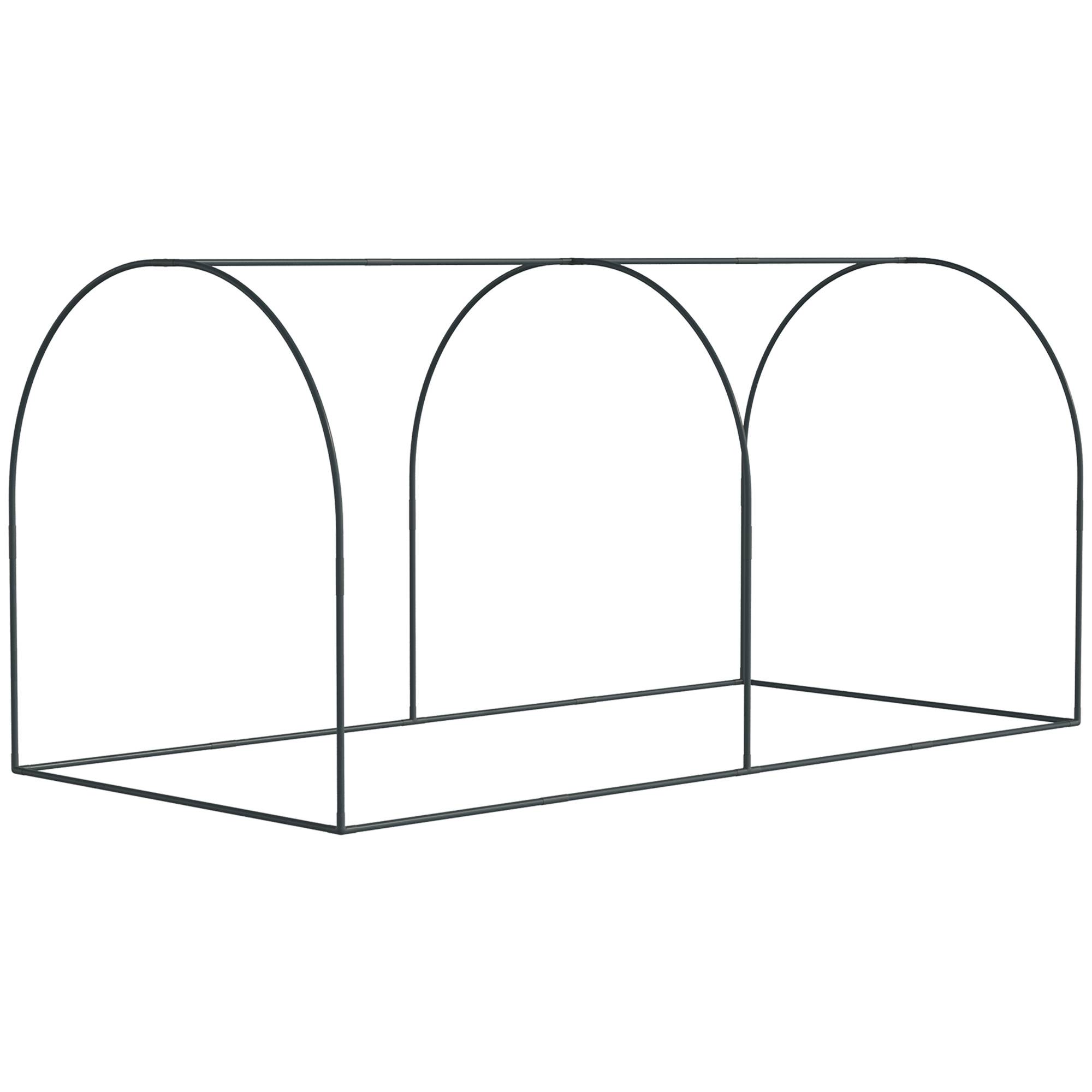 Tunnel de protection plantes acier pour potager anti-oiseaux 249x120cm vert - ComfortXL Outdoor Living - Image 8