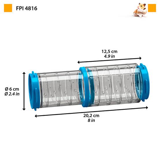 Ferplast - Tube extensible hamsters Ferplast FPI 4816 plastique transparent rongeurs - Image 2