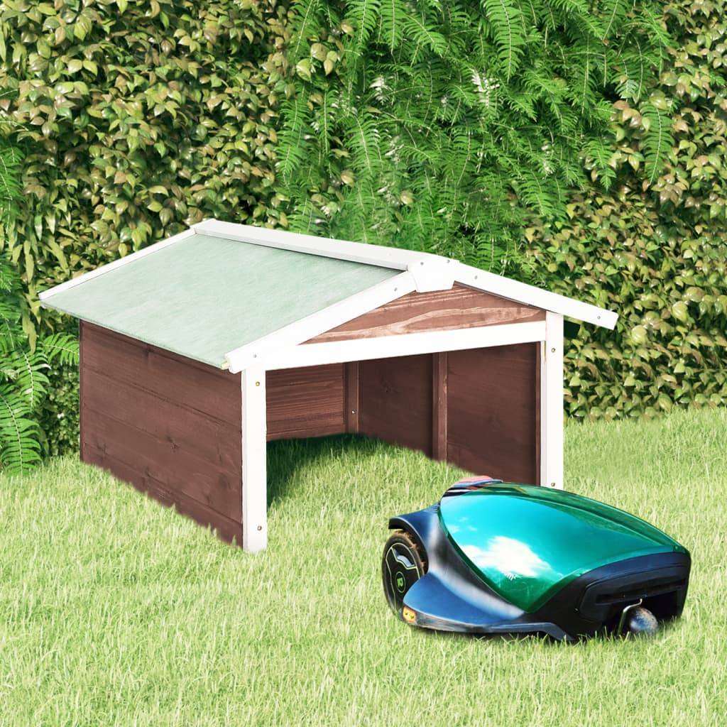 Vidaxl - Garage de tondeuse à gazon 72x87x50 cm Moka et blanc Sapin vidaXL 170880 - Image 1