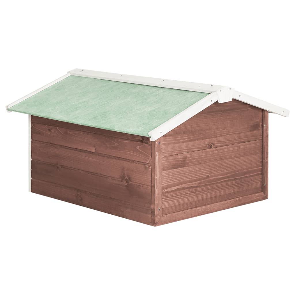 Vidaxl - Garage de tondeuse à gazon 72x87x50 cm Moka et blanc Sapin vidaXL 170880 - Image 6