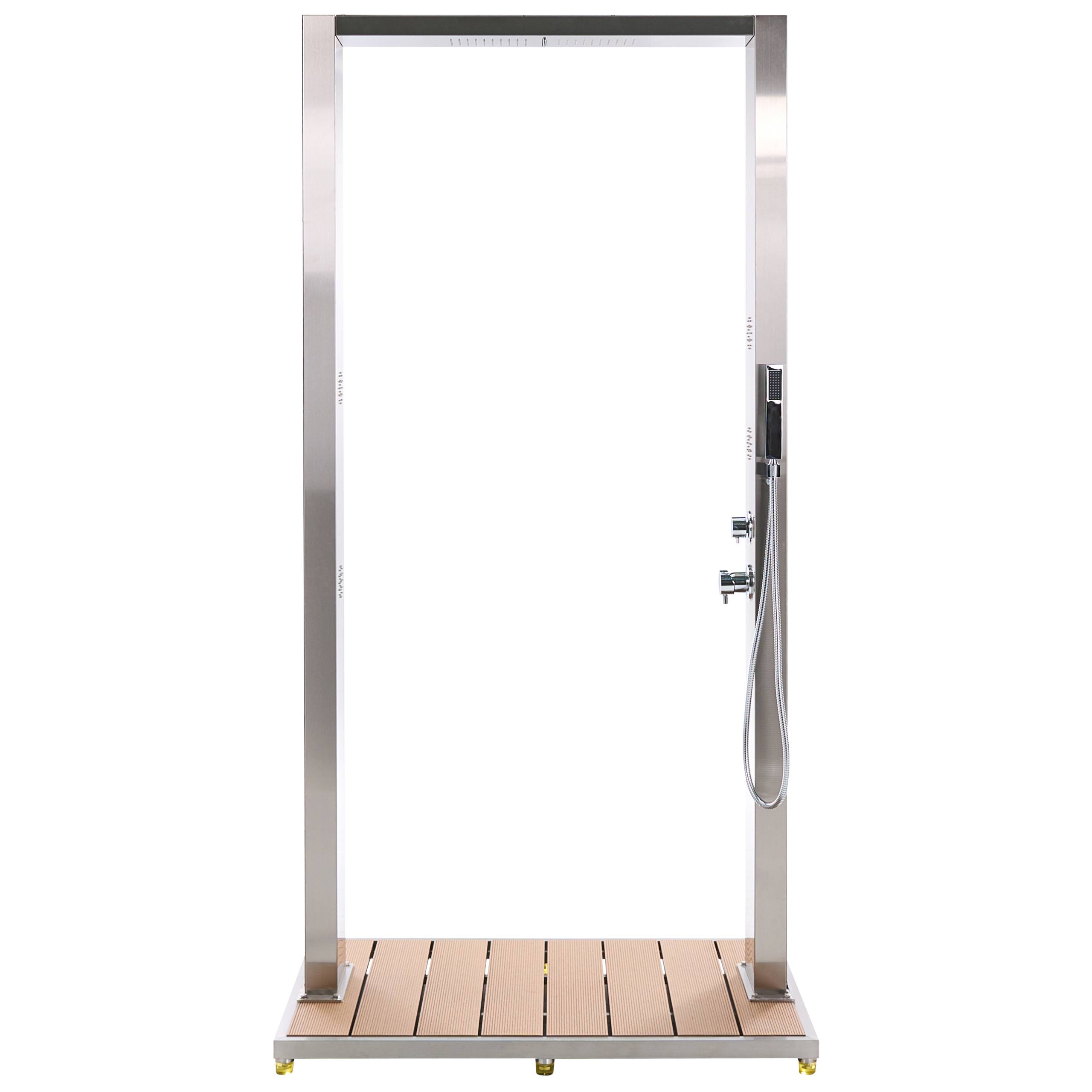 Beliani - Douche d'extérieur Acier inox Argenté SURAMA - 110x75x217- Beliani - Image 4