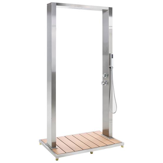 Beliani - Douche d'extérieur Acier inox Argenté SURAMA - 110x75x217- Beliani - Image 2