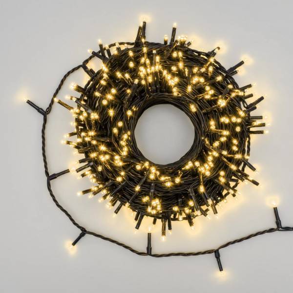 Lotti - Guirlande lumineuse 360mini LED blanc chaud 25 m câble vert foncé 8 programmes d'animation Lotti - Image 1