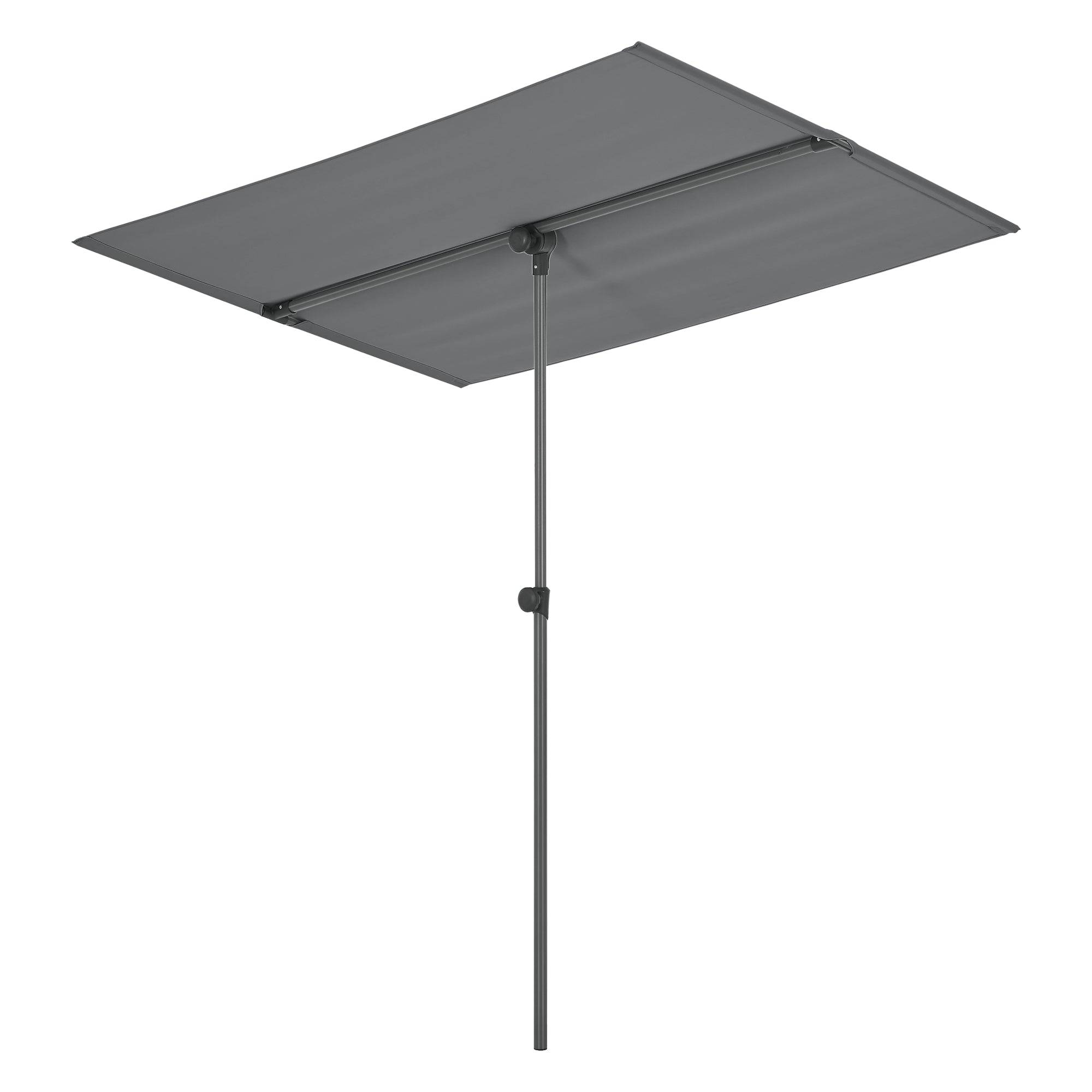 Helloshop26 - Parasol inclinable à 360° rectangulaire 180 x 130 cm gris - Image 1