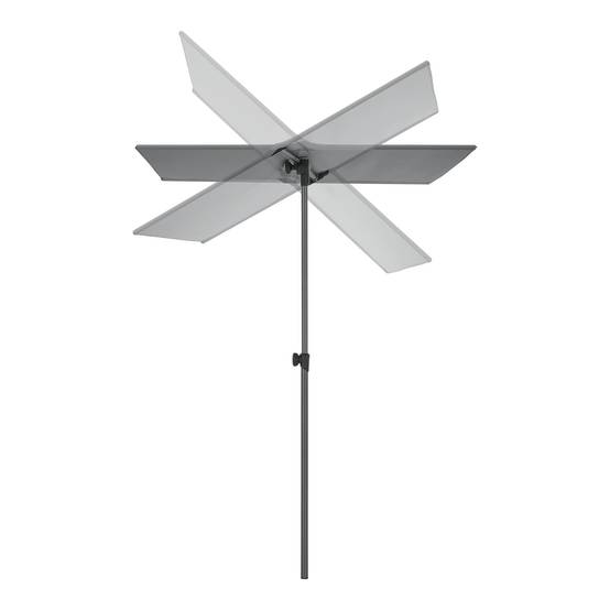 Helloshop26 - Parasol inclinable à 360° rectangulaire 180 x 130 cm gris - Image 3