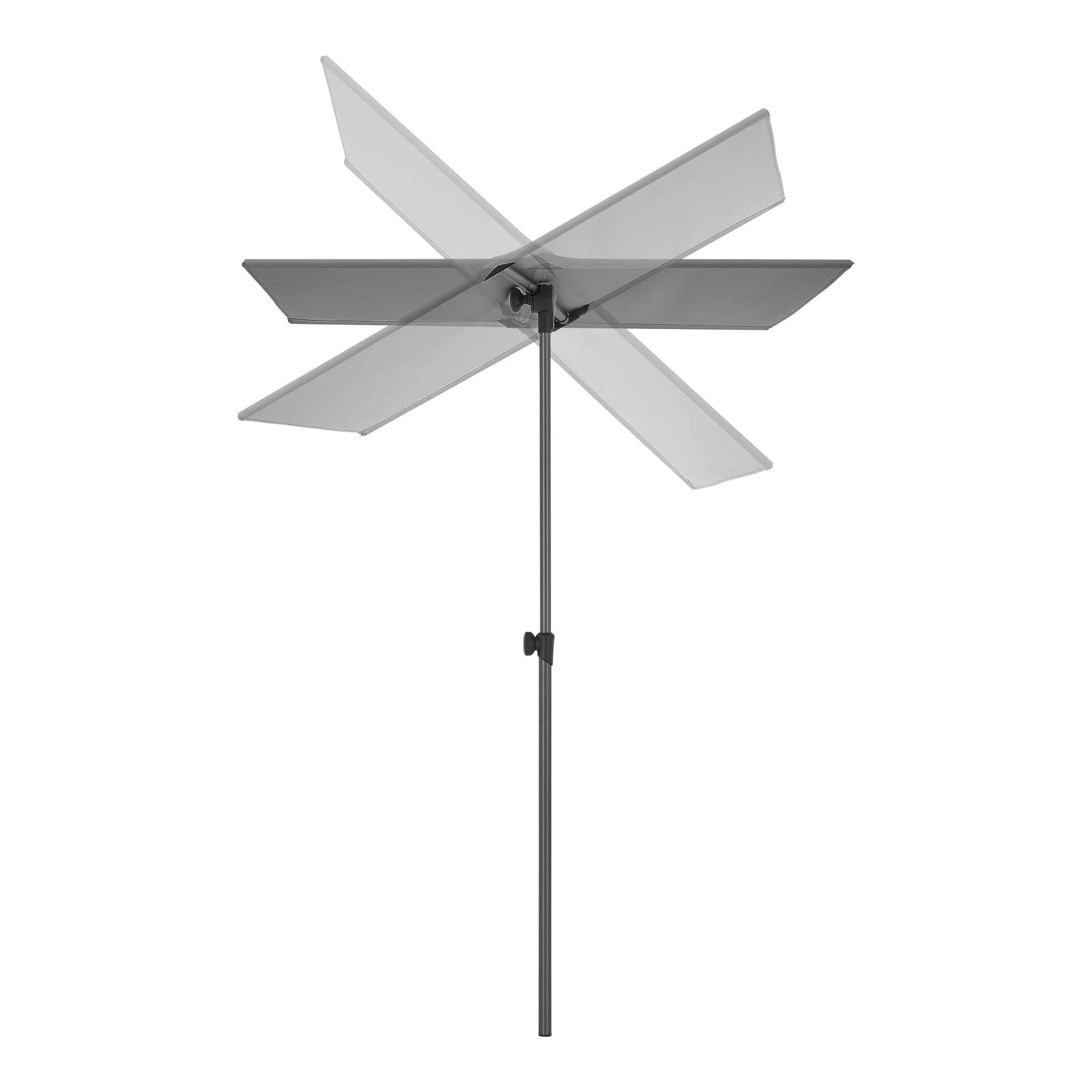 Helloshop26 - Parasol inclinable à 360° rectangulaire 180 x 130 cm gris - Image 3