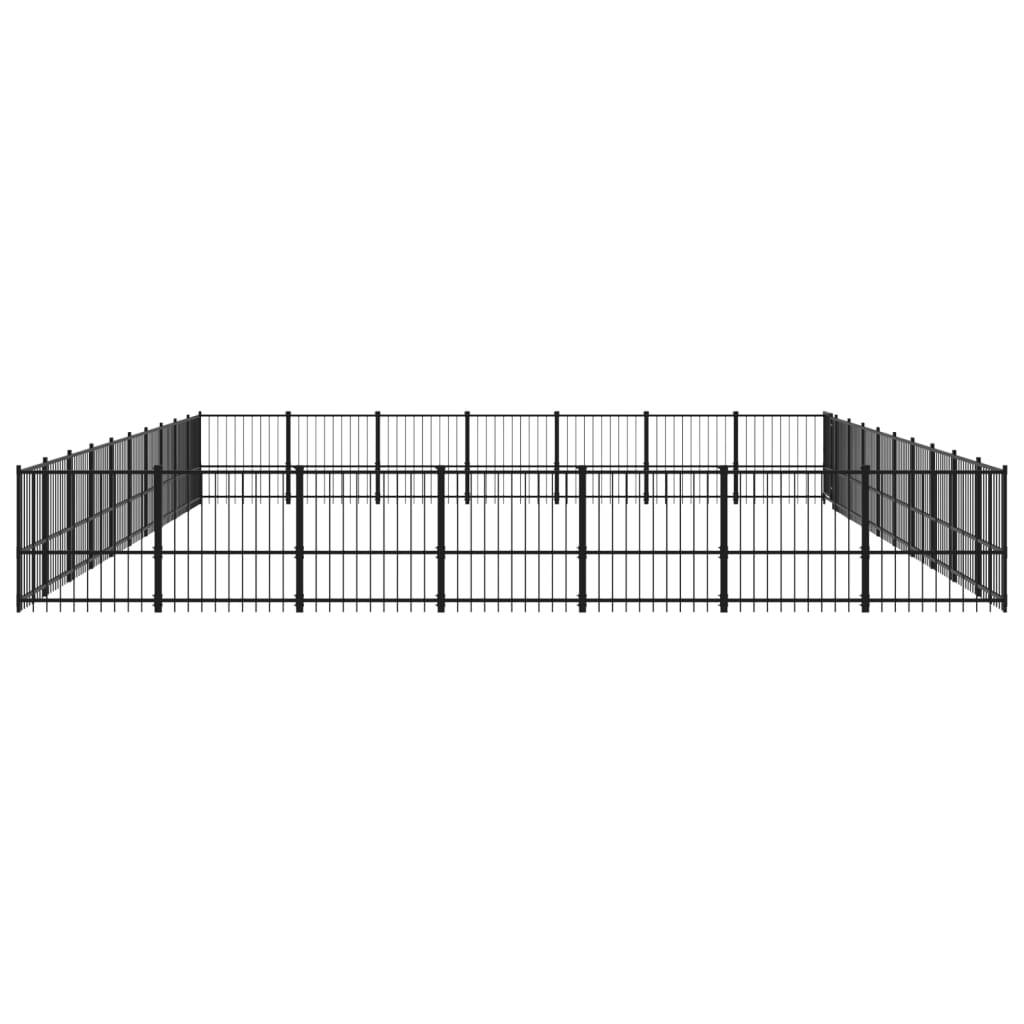 Vidaxl - Chenil d'extérieur pour chiens Acier 65,86 m² vidaXL 3124653 - Image 5