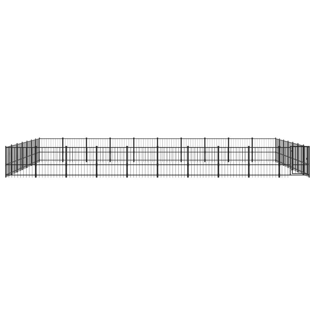 Vidaxl - Chenil d'extérieur pour chiens Acier 65,86 m² vidaXL 3124653 - Image 7