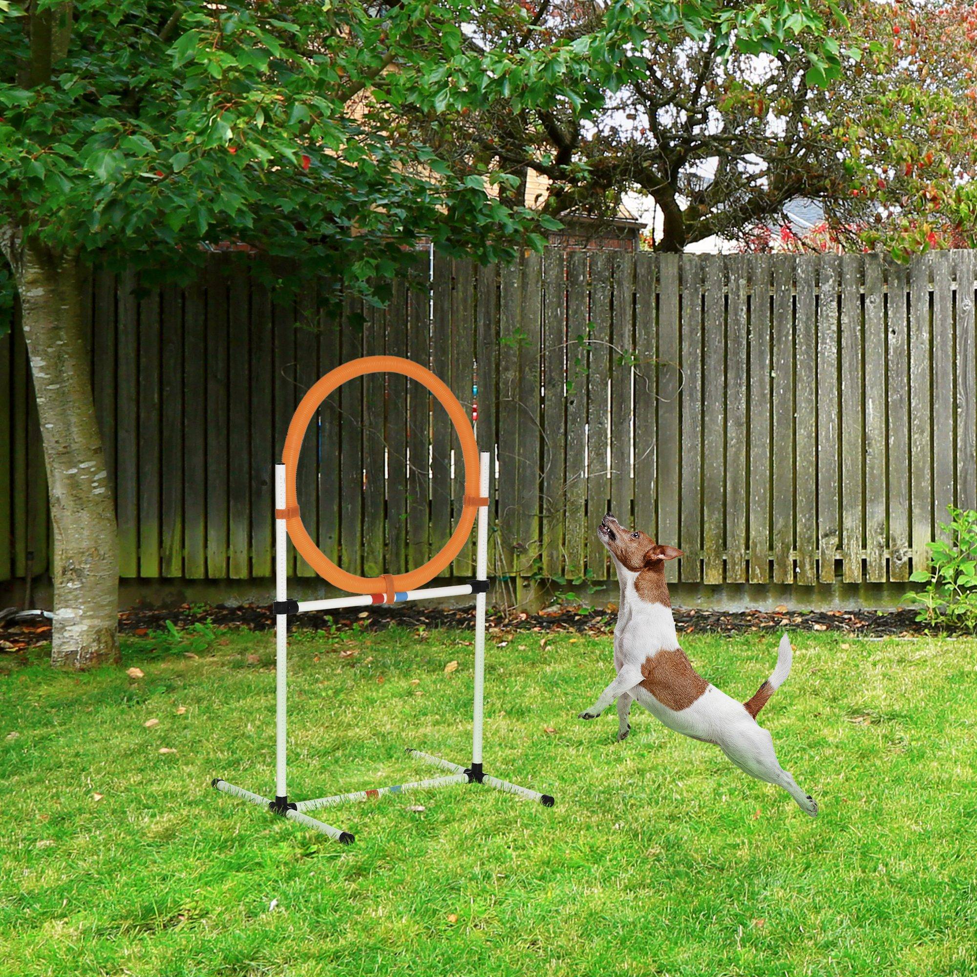 ComfortXL - Anneau agilité chien en plastique blanc et orange 74,5 x 66 x 91 cm 2-en-1 - ComfortXL Outdoor Living - Image 3