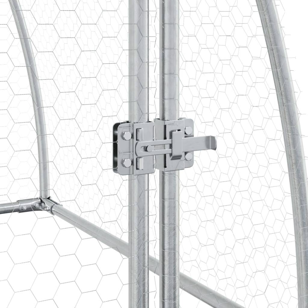 Maison Chic - Cage pour poules - Cage extérieur/intérieur argenté 100x105x120 cm acier galvanisé - Image 9