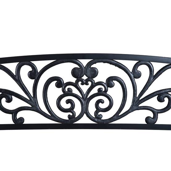 Banc de Jardin terrasse en Acier Fonte Noir 2 Places 127 x 60 x 87 cm Charge Max 240 Kg - Image 10