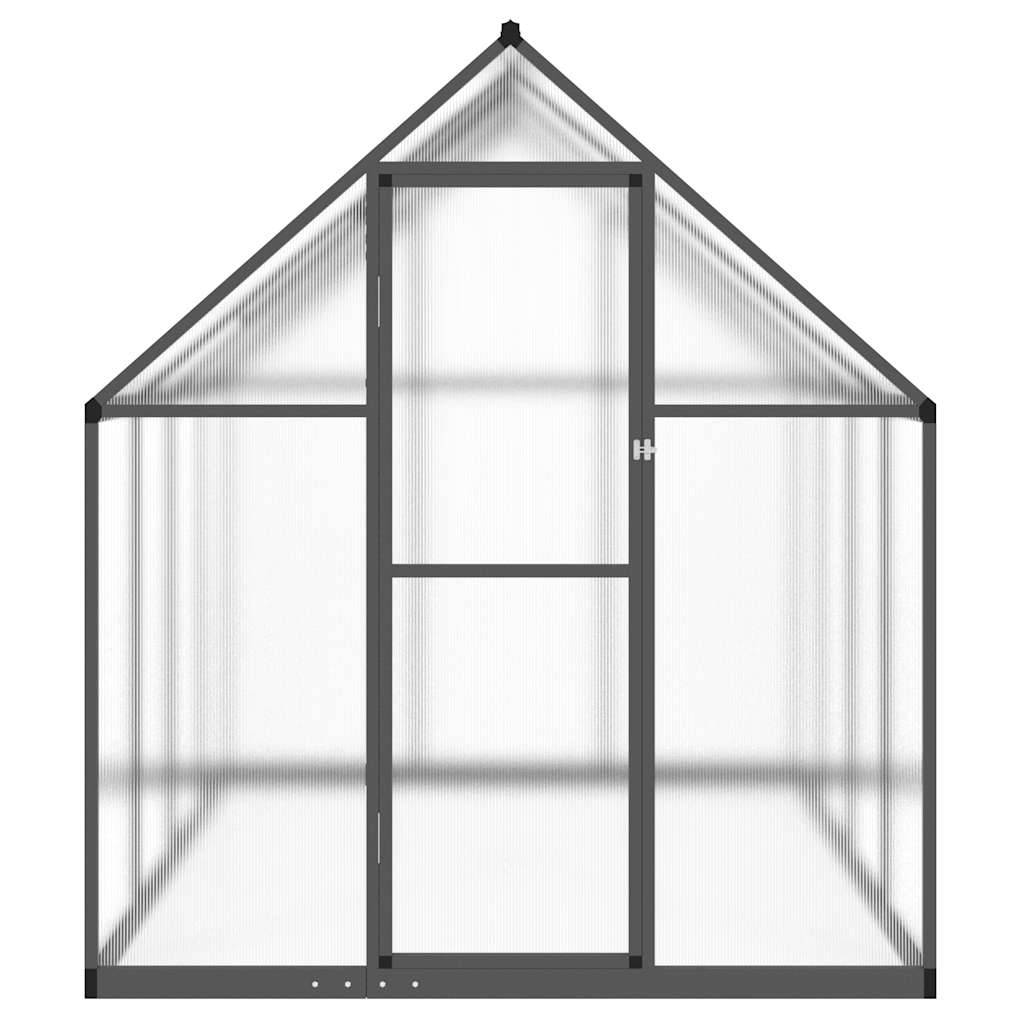 Serre de jardin aluminium et polycarbonate anthracite 224 x 169 x 195 cm - PANGIVO - Image 3