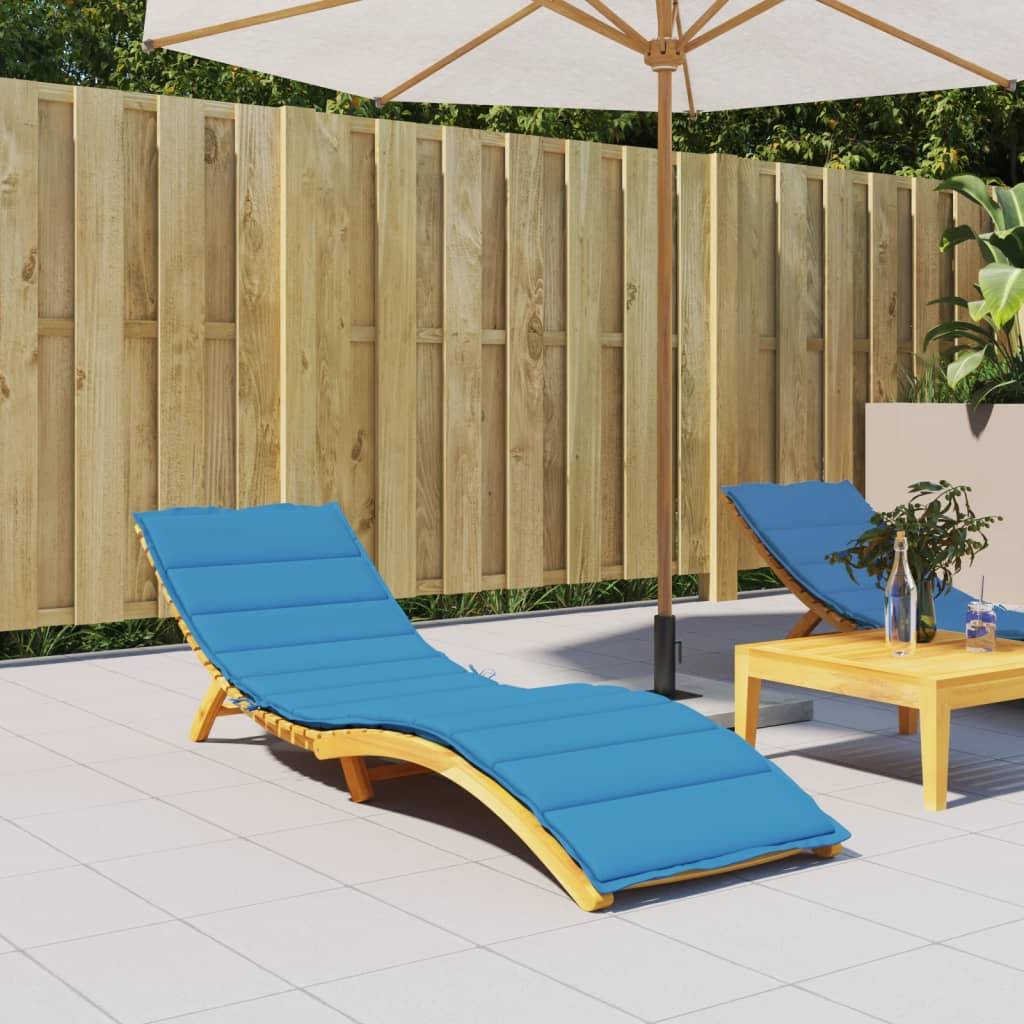 PANGIVO - Coussin de chaise longue tissu oxford bleu 200 x 60 x 3 cm - PANGIVO - Image 1