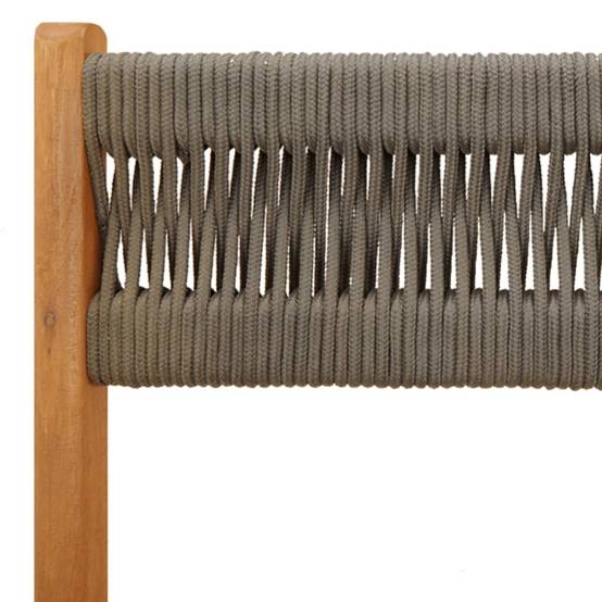 Ensemble de bistro 3 pcs | Mobilier d'extérieur gris polypropylène et bois massif Maison Chic - Image 10