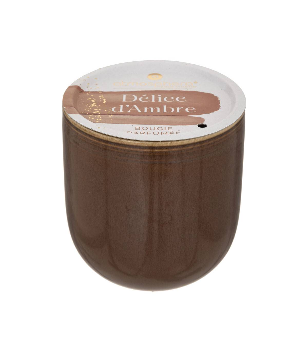 Bougie parfumée Délice d'ambre pot en céramique 195 G - Image 2