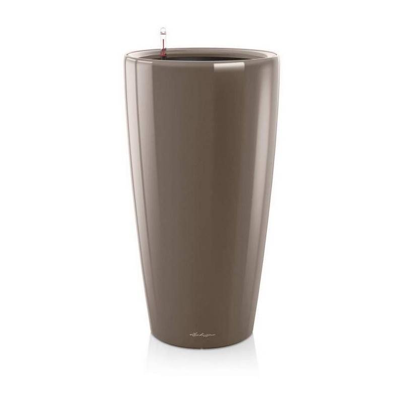 Lechuza - Pot De Fleur Rondo Premium 40 - Lec - Kit Complet - Taupe Brillant - Résistant Aux Intempéries - Image 1