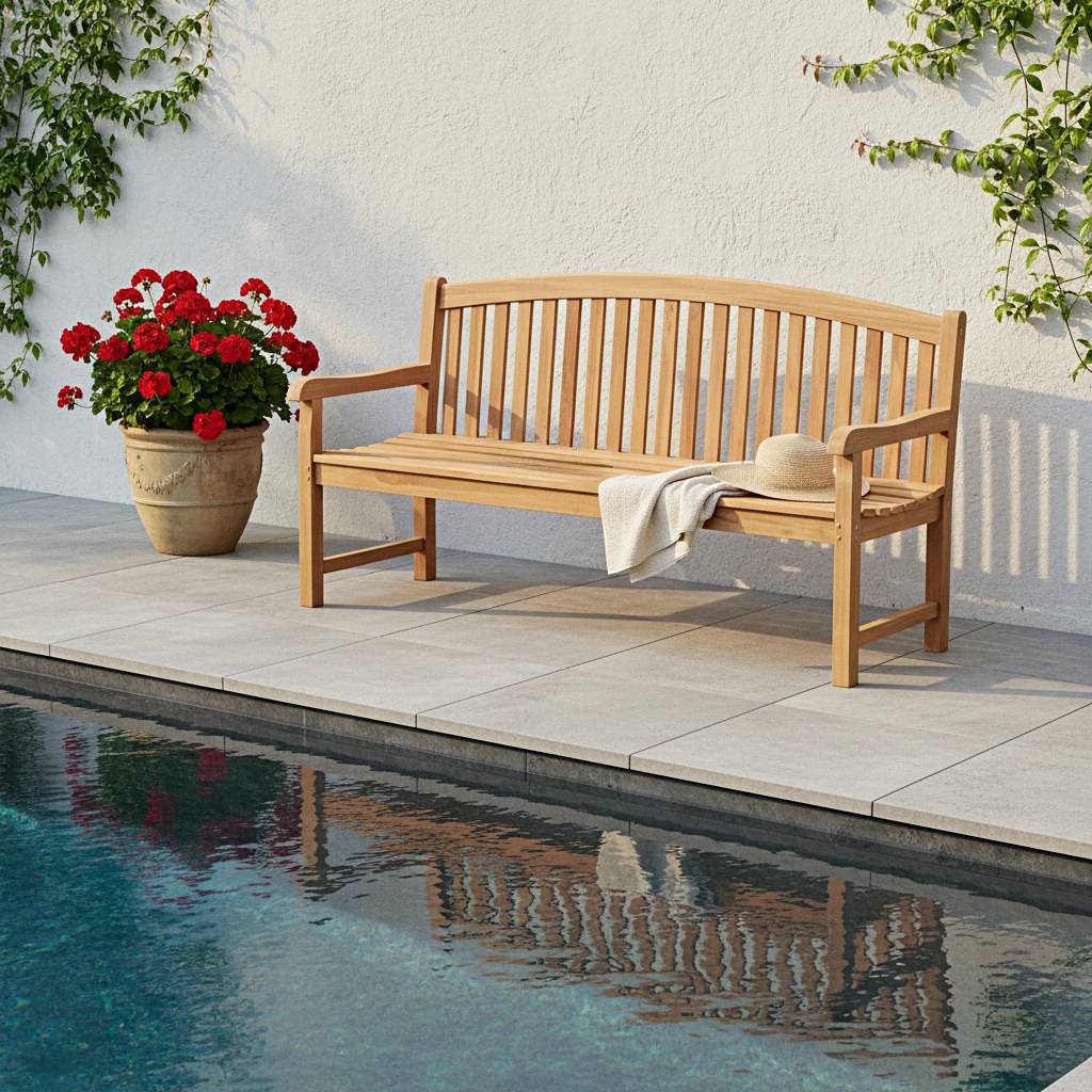 Teck'Attitude - Banc en teck massif Cambridge 180 cm - TECK'Attitude - Image 7
