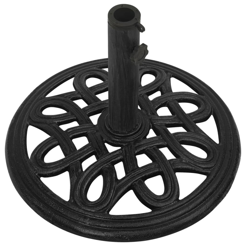Socle de parasol - accessoire parasol Noir 44x44x32 cm Fonte - MEUBLE PRO - Image 3