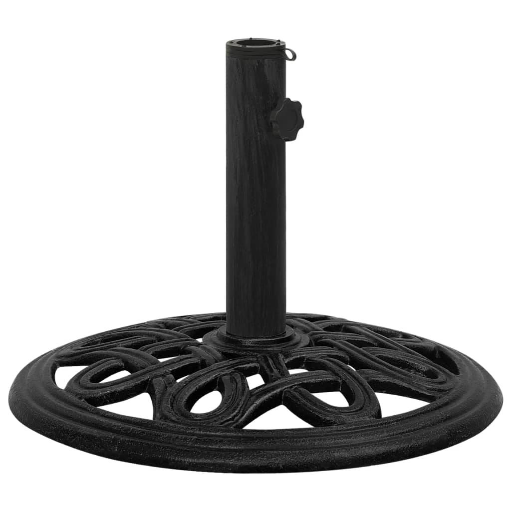 Socle de parasol - accessoire parasol Noir 44x44x32 cm Fonte - MEUBLE PRO - Image 2