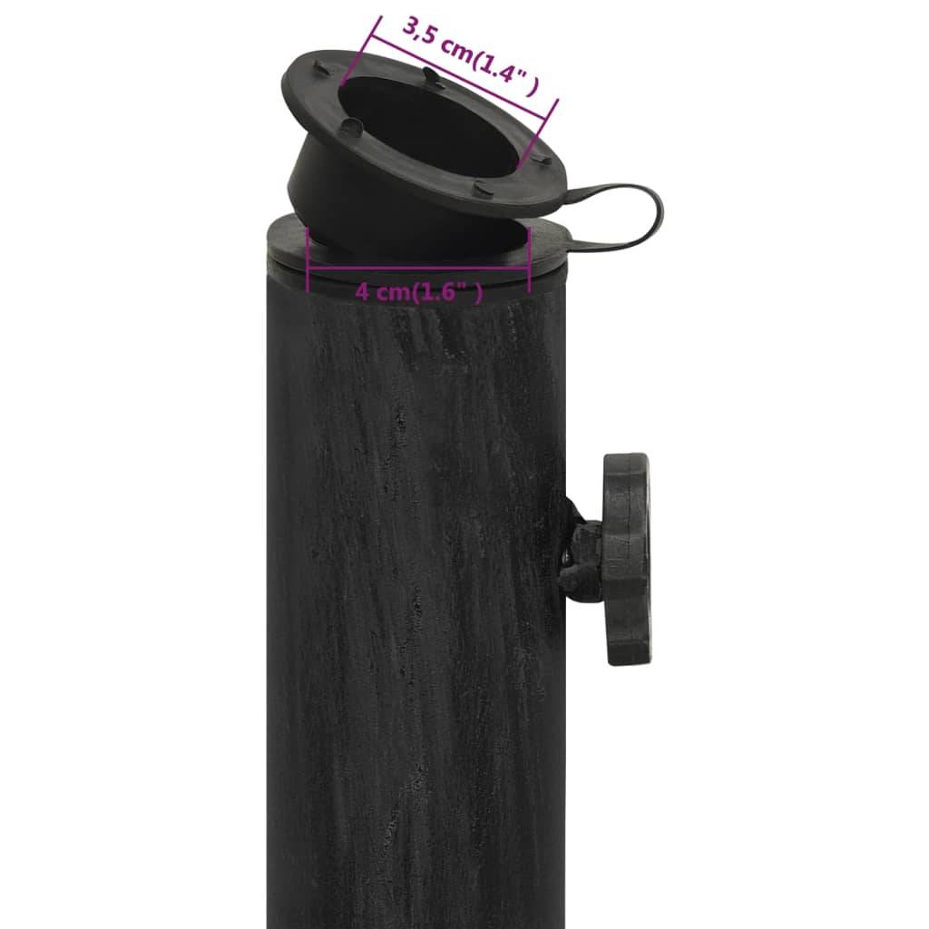 Socle de parasol - accessoire parasol Noir 44x44x32 cm Fonte - MEUBLE PRO - Image 8