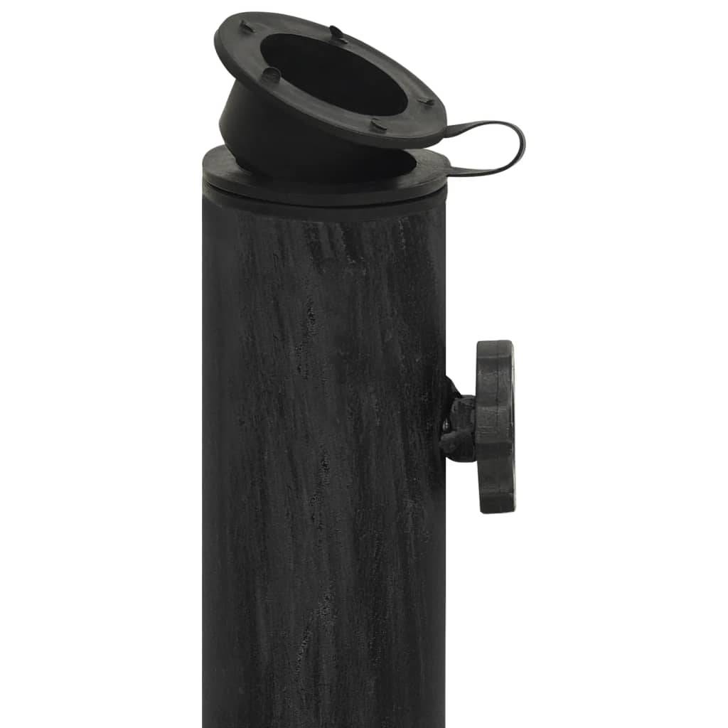 Socle de parasol - accessoire parasol Noir 44x44x32 cm Fonte - MEUBLE PRO - Image 6
