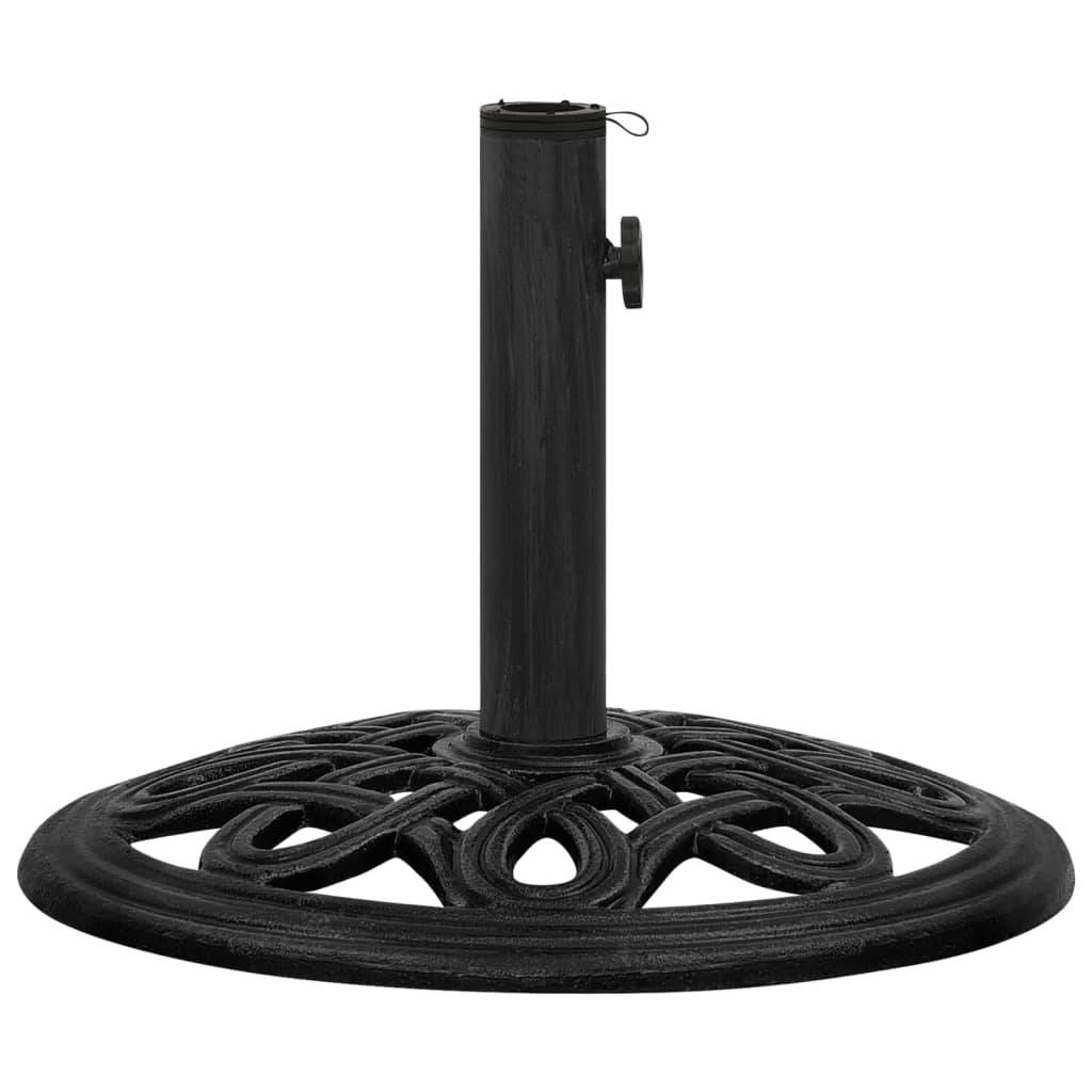 Socle de parasol - accessoire parasol Noir 44x44x32 cm Fonte - MEUBLE PRO - Image 1