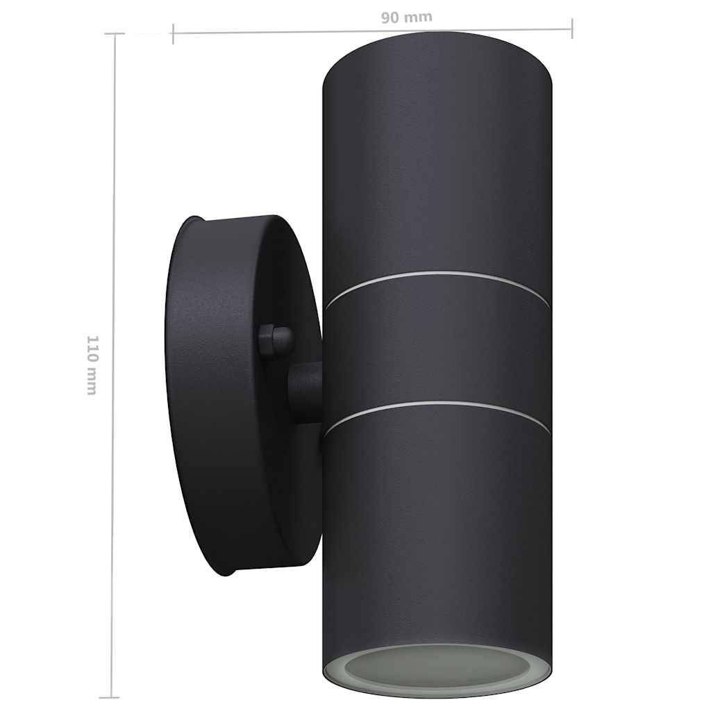 2pcs Appliques murales LED extérieures - Lampes murales extérieures Acier inoxydable haut bas g35 - Image 6