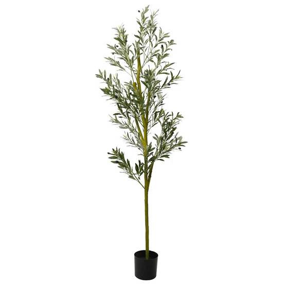 ComfortXL - Olivier Artificiel 200cm Tronc Bois Naturel Plante Déco Intérieur Extérieur Réaliste - ComfortXL Outdoor Living - Image 1