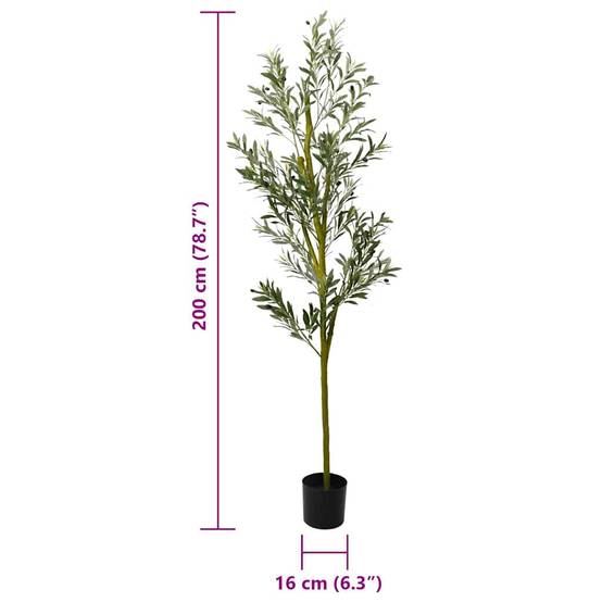 ComfortXL - Olivier Artificiel 200cm Tronc Bois Naturel Plante Déco Intérieur Extérieur Réaliste - ComfortXL Outdoor Living - Image 5