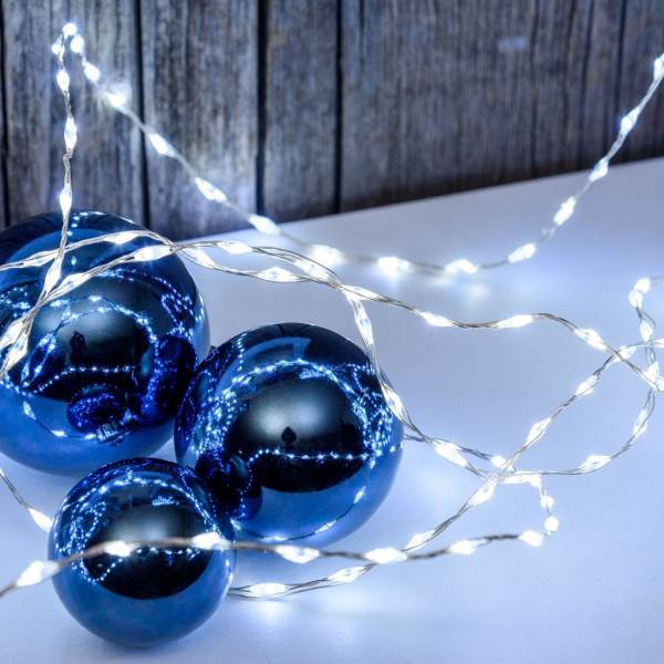 Lotti - Guirlande fil lumineux blanc froid 10M 625 micro LED câble argenté Lotti - Image 2