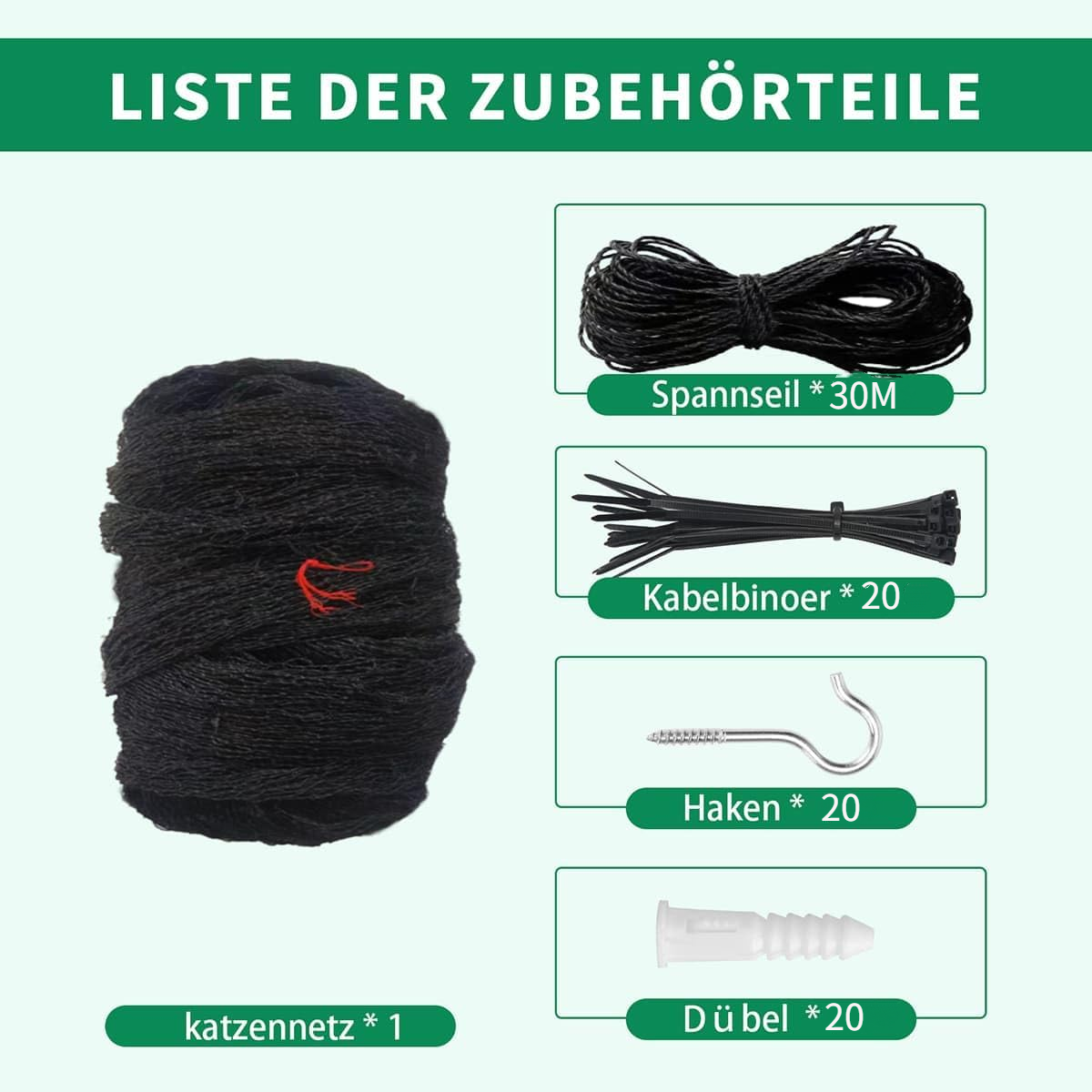 Filet de clôture anti-chute pour chat,filet de protection- 4x3m, Renforcé, Résistant aux Intempéries, Sécurise Balcon, Fenêtres et Terrasses-Lytech - Image 2