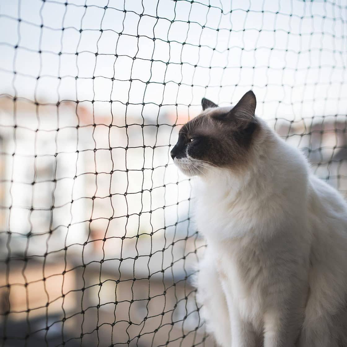 Filet de clôture anti-chute pour chat,filet de protection- 4x3m, Renforcé, Résistant aux Intempéries, Sécurise Balcon, Fenêtres et Terrasses-Lytech - Image 1
