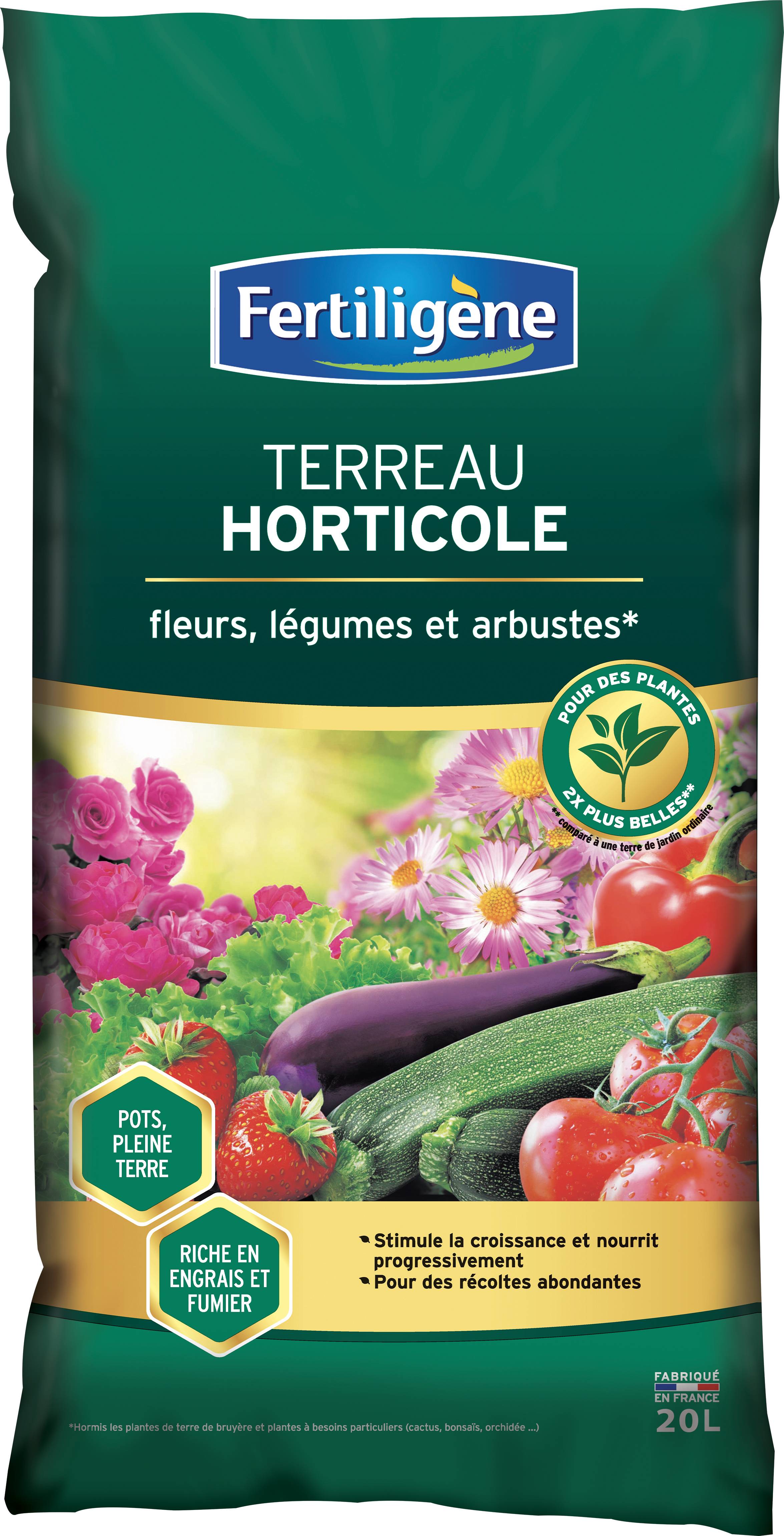 Fertiligène - Terreau horticole 20 L - Image 1