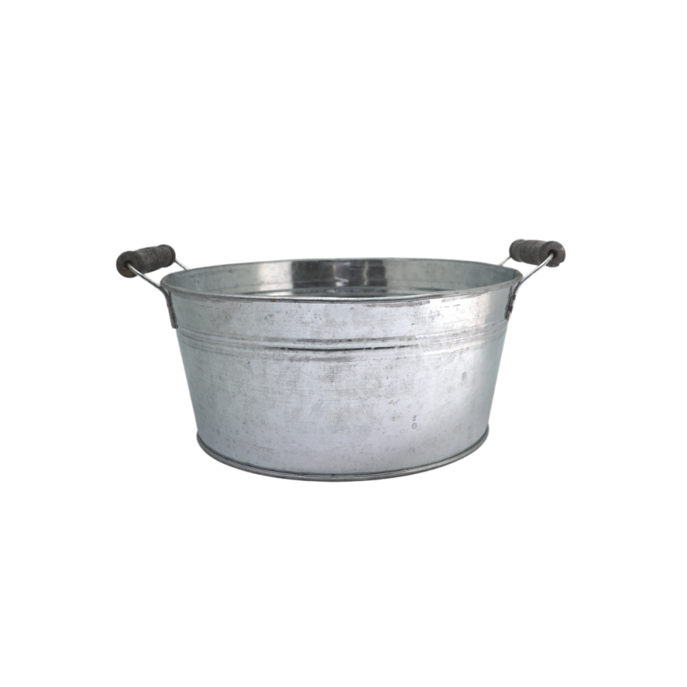 Chemin De Campagne - Coupe ronde en zinc gris «Bassine» Ø27 x 12 cm Chemin de campagne - Image 1
