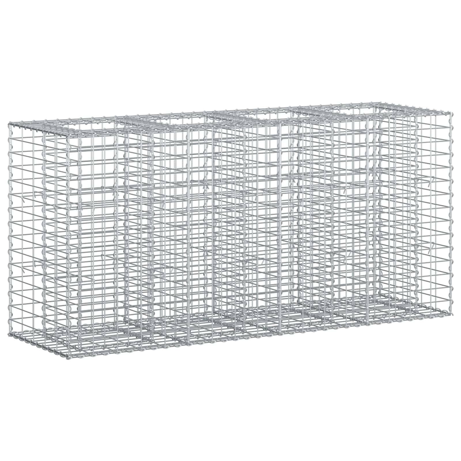 Lit surélevé gabion Acier galvanisé Argenté 170 x 50 x 80 cm - PANGIVO - Image 2
