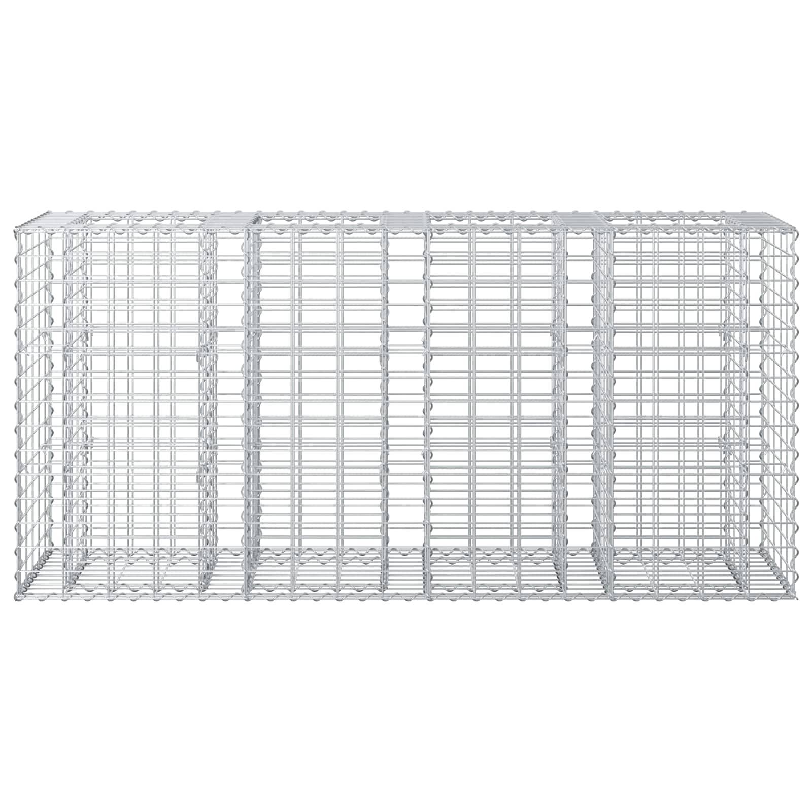 Lit surélevé gabion Acier galvanisé Argenté 170 x 50 x 80 cm - PANGIVO - Image 6