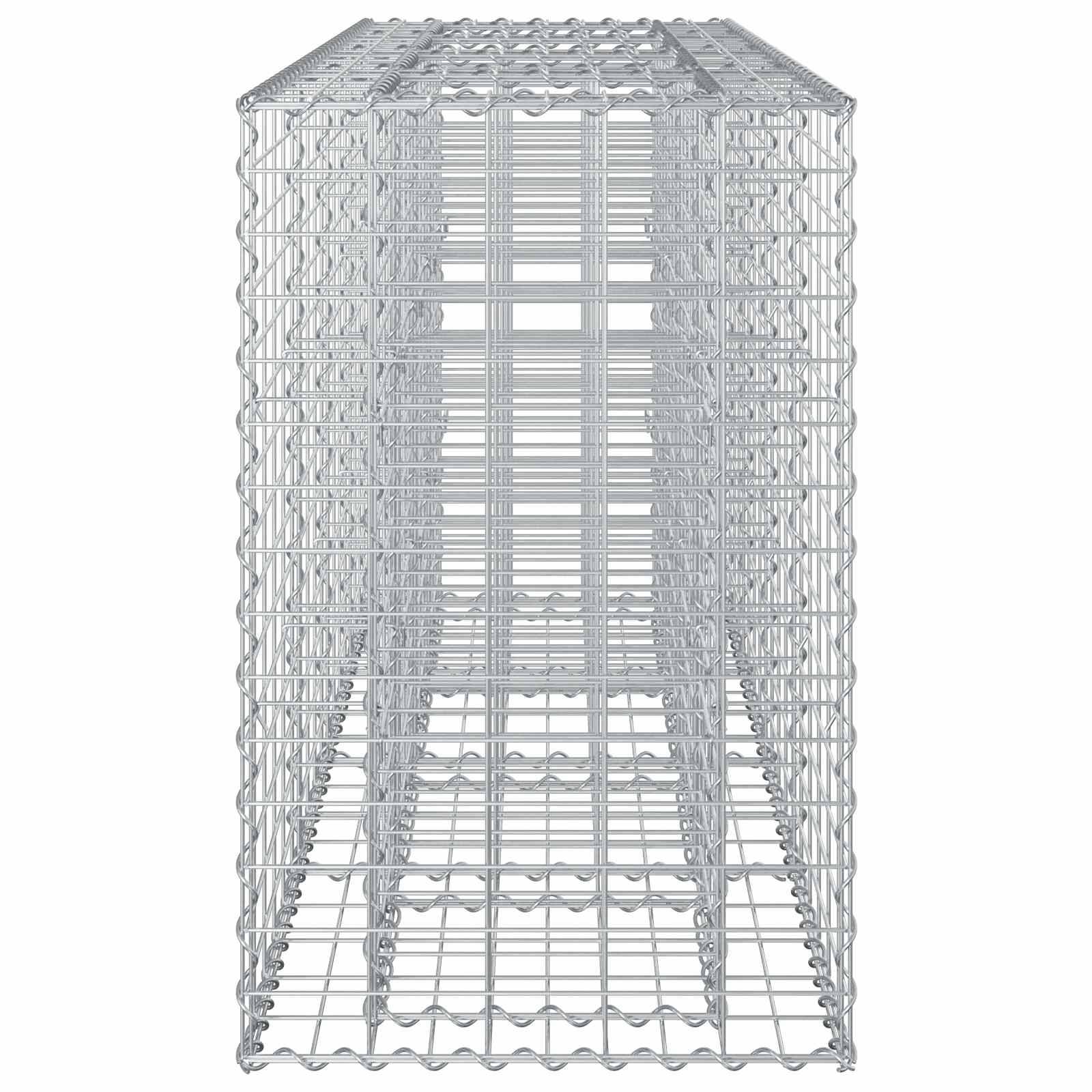 Lit surélevé gabion Acier galvanisé Argenté 170 x 50 x 80 cm - PANGIVO - Image 7