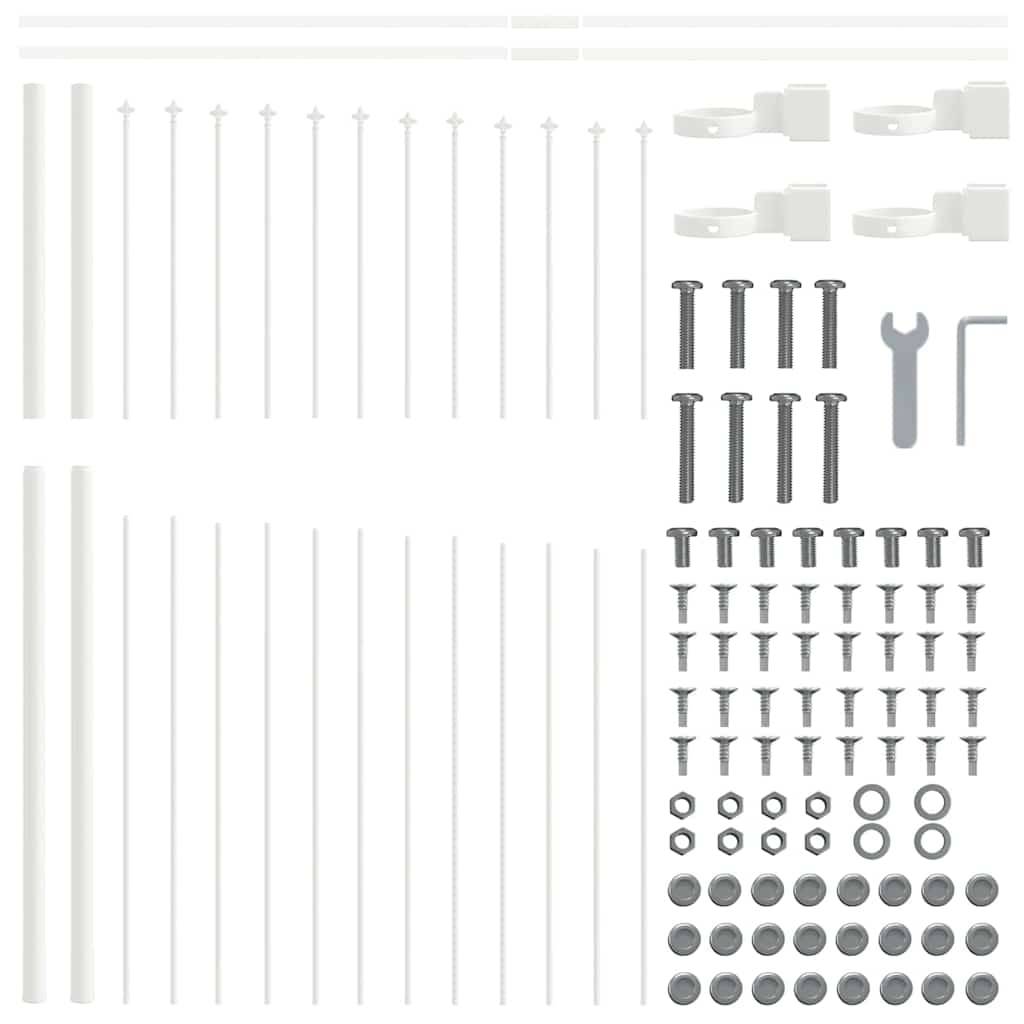 Maison Chic - Clôture de jardin - Panneau de clôture - Palissade Blanc 170 x 150 cm g471 - Image 4