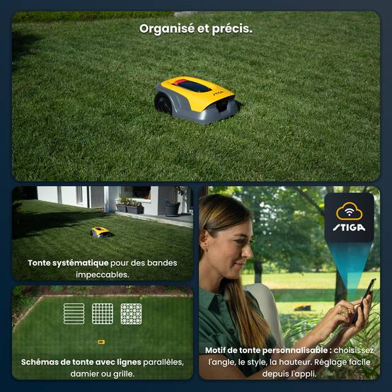 Stiga - Robot Tondeuse Sans Fil A 25v a 25,2 V, 18 cm, 5 Ah, GPS-RTK, Caméra IA, jusqu'à 2 500 m² - STIGA - Image 5