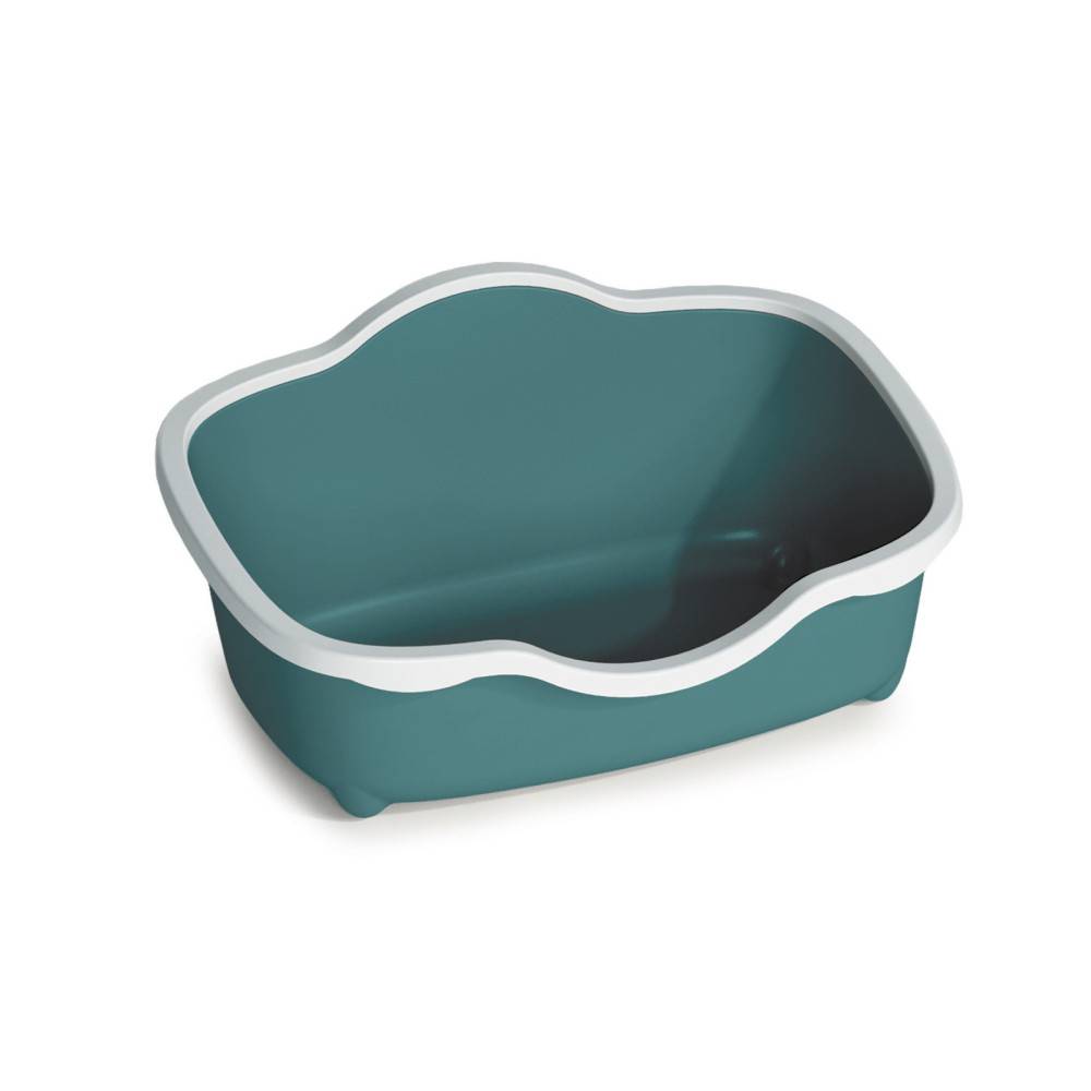 animallparadise - Bac à litière allongé vert 59 x 39x 27 cm pour chat - Image 1