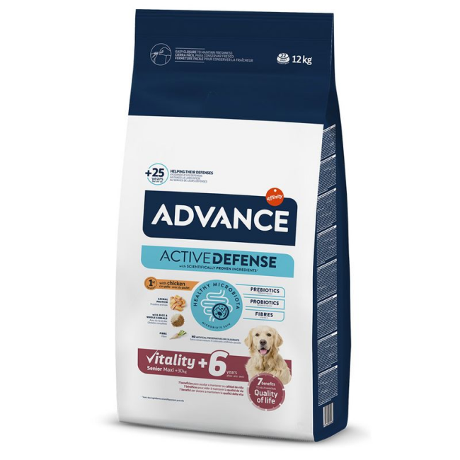 Advance - Chien - Maxi Adult Vitality +6 Senior - Poulet - 12 kg - Image 1