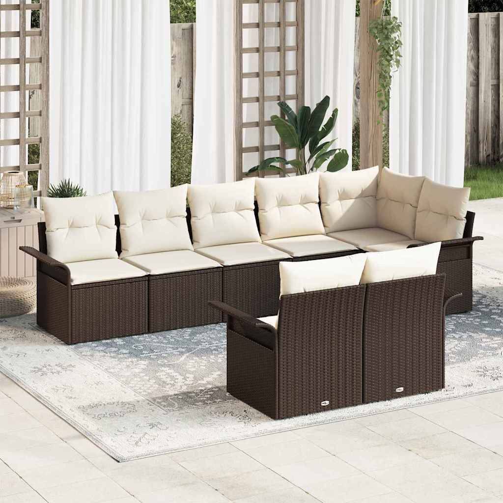 ComfortXL - Salon de Jardin 8 Places en Résine Tressée Modulable pour Grande Terrasse Marron – ComfortXL Outdoor Living - Image 1