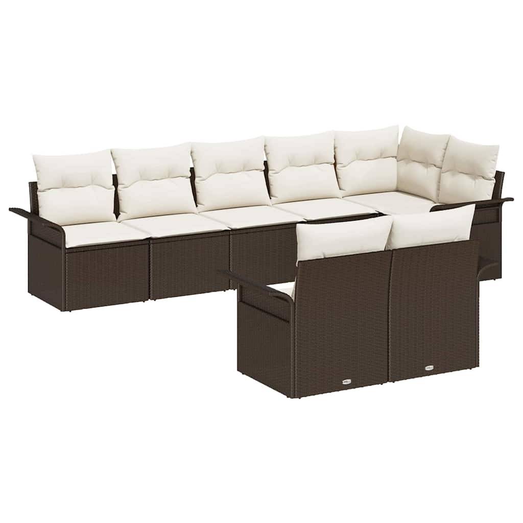 ComfortXL - Salon de Jardin 8 Places en Résine Tressée Modulable pour Grande Terrasse Marron – ComfortXL Outdoor Living - Image 2