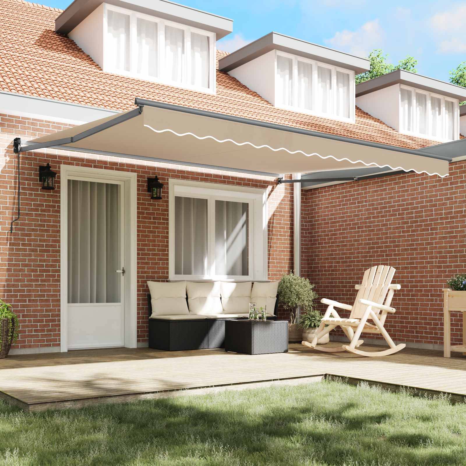 Prolenta Premium - Store banne aluminium thermolaqué beige  380 x 20 cm  - Prolenta premium p3219.0 - Image 3