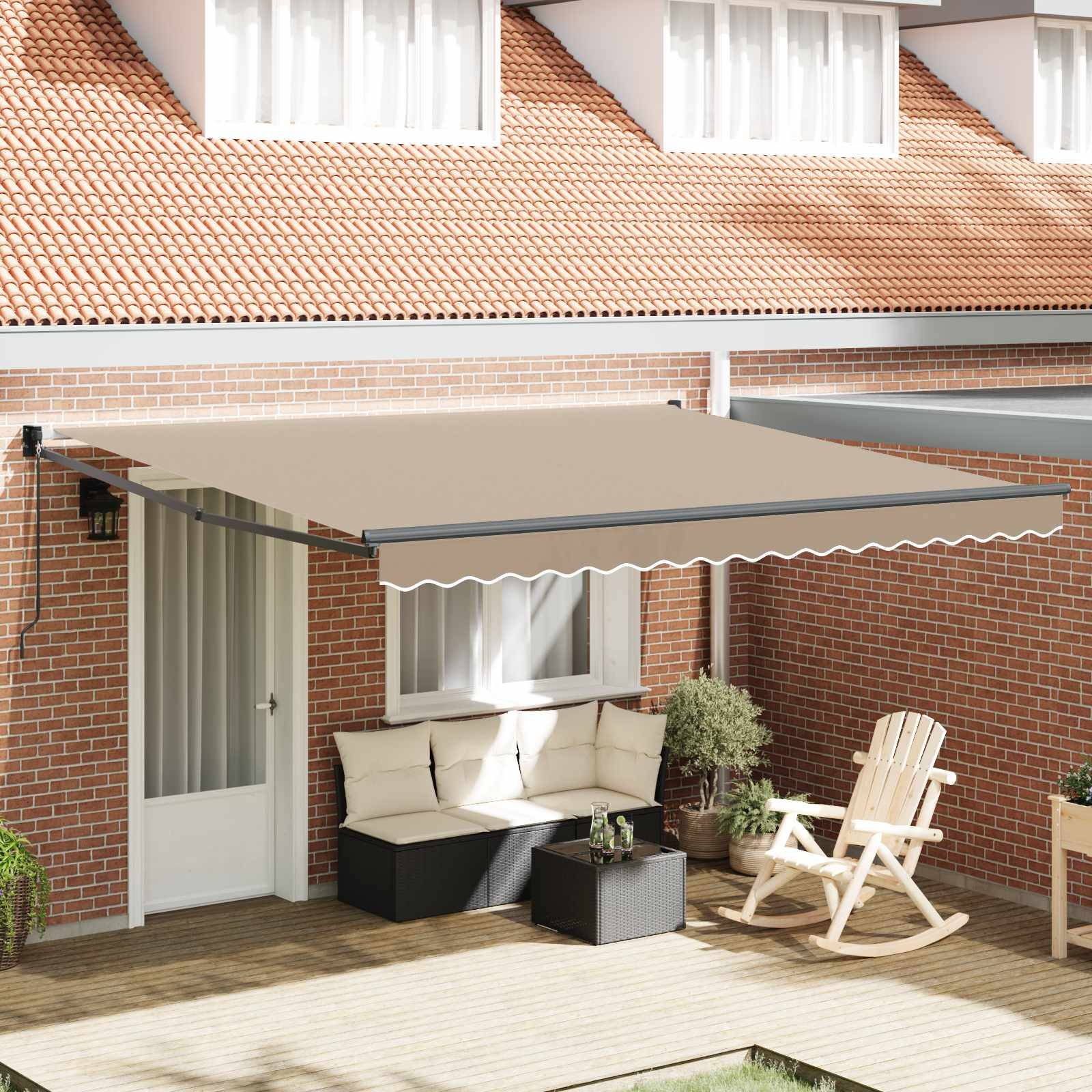 Prolenta Premium - Store banne aluminium thermolaqué beige  380 x 20 cm  - Prolenta premium p3219.0 - Image 1