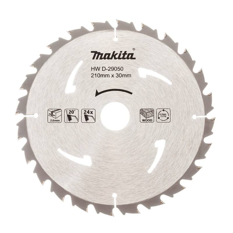 Makita - Lames carbure bois standard, pour scies circulaires MAKITA - taille Ø 210 mm x 24 Dents - MAKITA ACCESSOIRES - Image 1